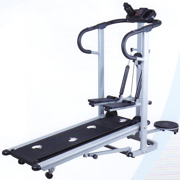 Multi-function flat walker, manual treadmill