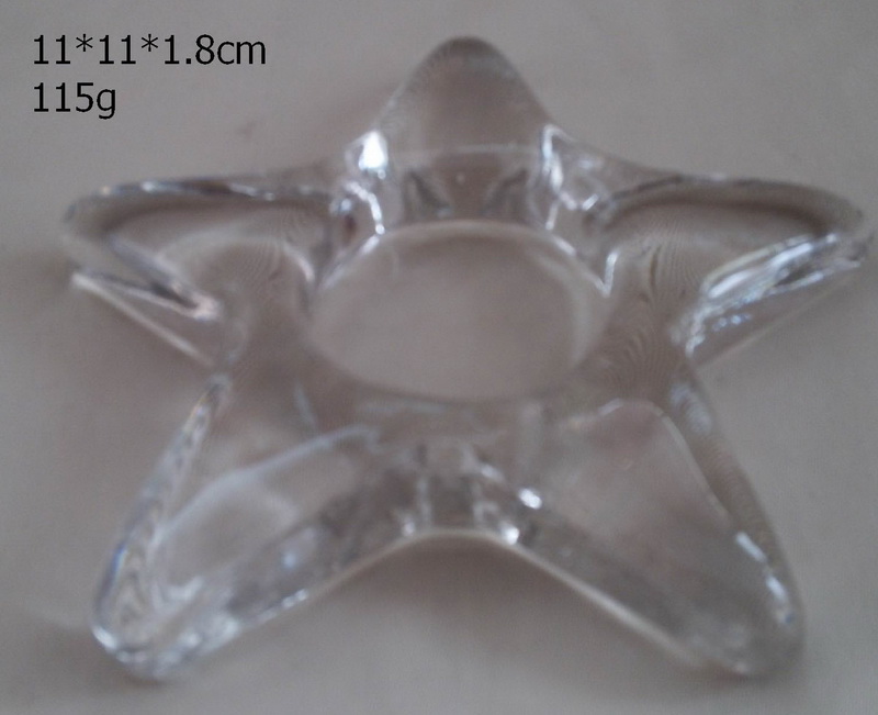 clear five-star candle holder 1