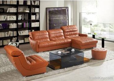 Europ morden style fabric, leather sofa for living room