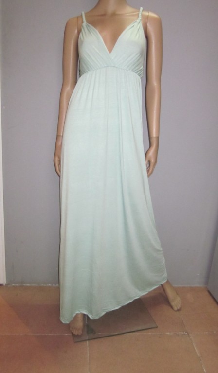 Cotton  plain maxi dress-ROPE 0713