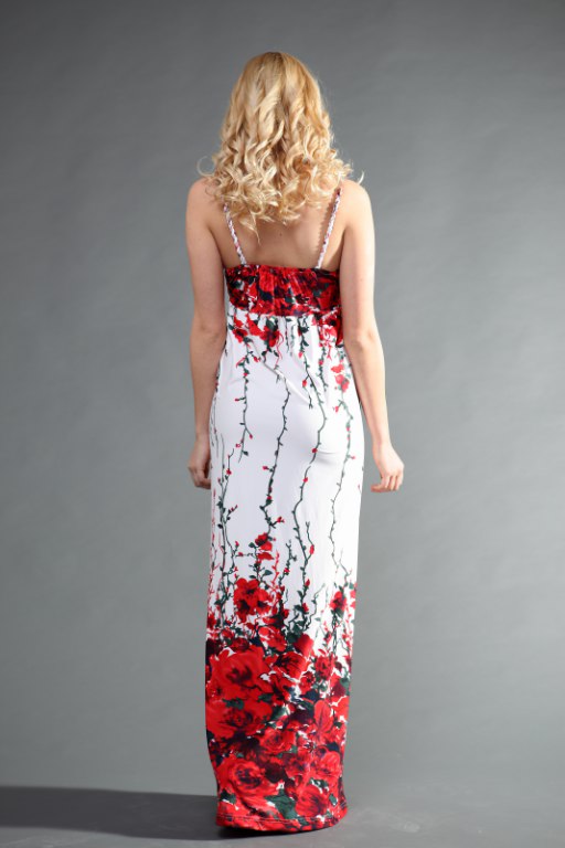Top fashion printed maxi dress-ROPE 0601