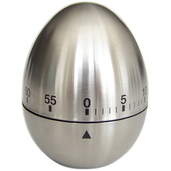 egg shape stainless steel kitchen timer