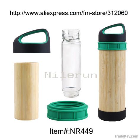 Bamboo water bottle