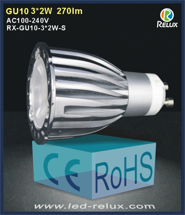 LED GU10 RX-GU10-3*2W-S