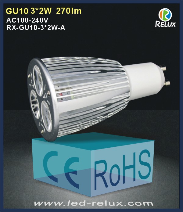 LED GU10 RX-GU10-3*2W-A