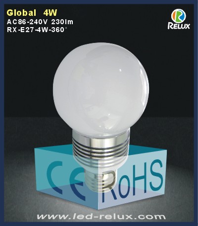 led global lamp RX-E27-4W-W-360