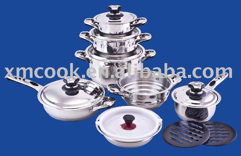 16pcs stainless steel cookware sets