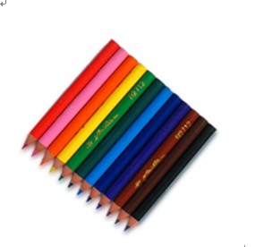 3.5 inch 12 color plastic pencil