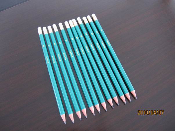 HB plastic pencil with eraser
