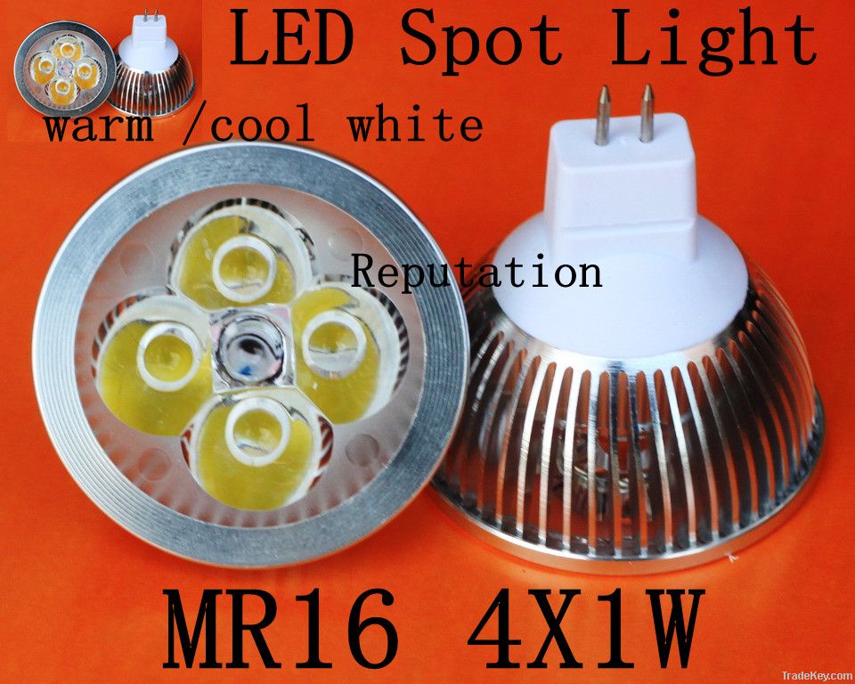 MR16 4X1W LED Spot Light Ceiling Down Light warm/Cool White