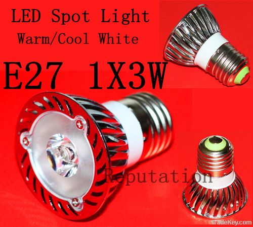 E27 1x3W LED Spot Light Ceiling Down Light warm/Cool White
