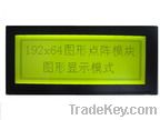 192x64 dots graphic lcd module with yellow-green backgound