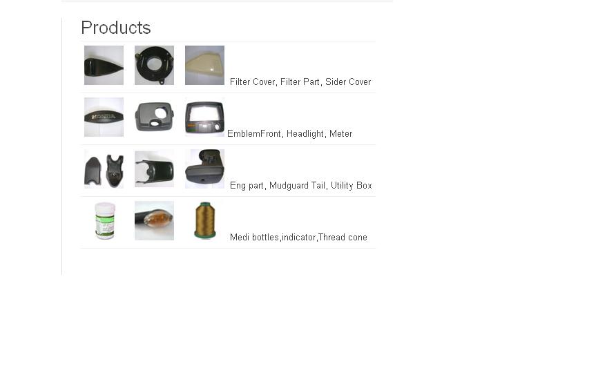 Motorcycle plastic parts and other plastic items