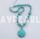 17.5 inches turquoise necklace with lobster clasp