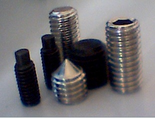 Hexagon socket set screws with Flat, Cone, Cup, Dog Point
