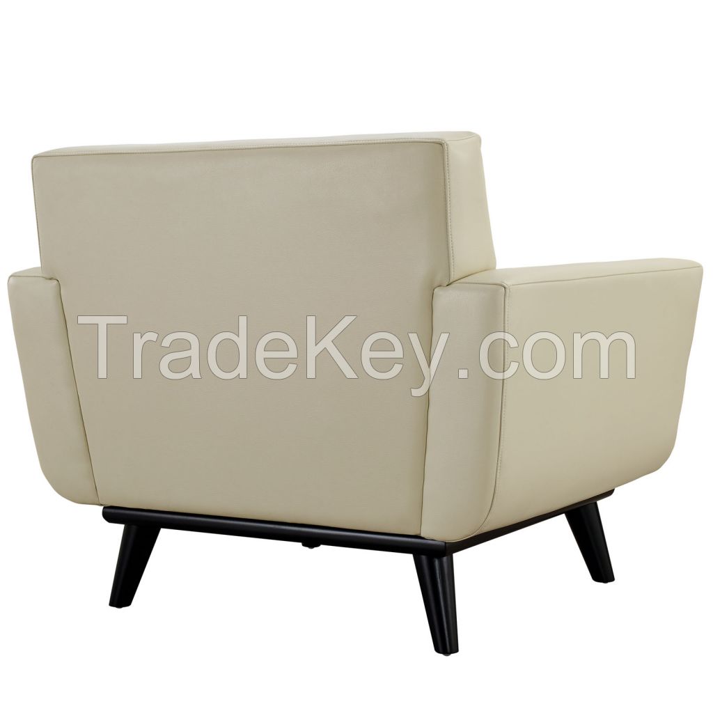 French Style Bonded Leather Armchair