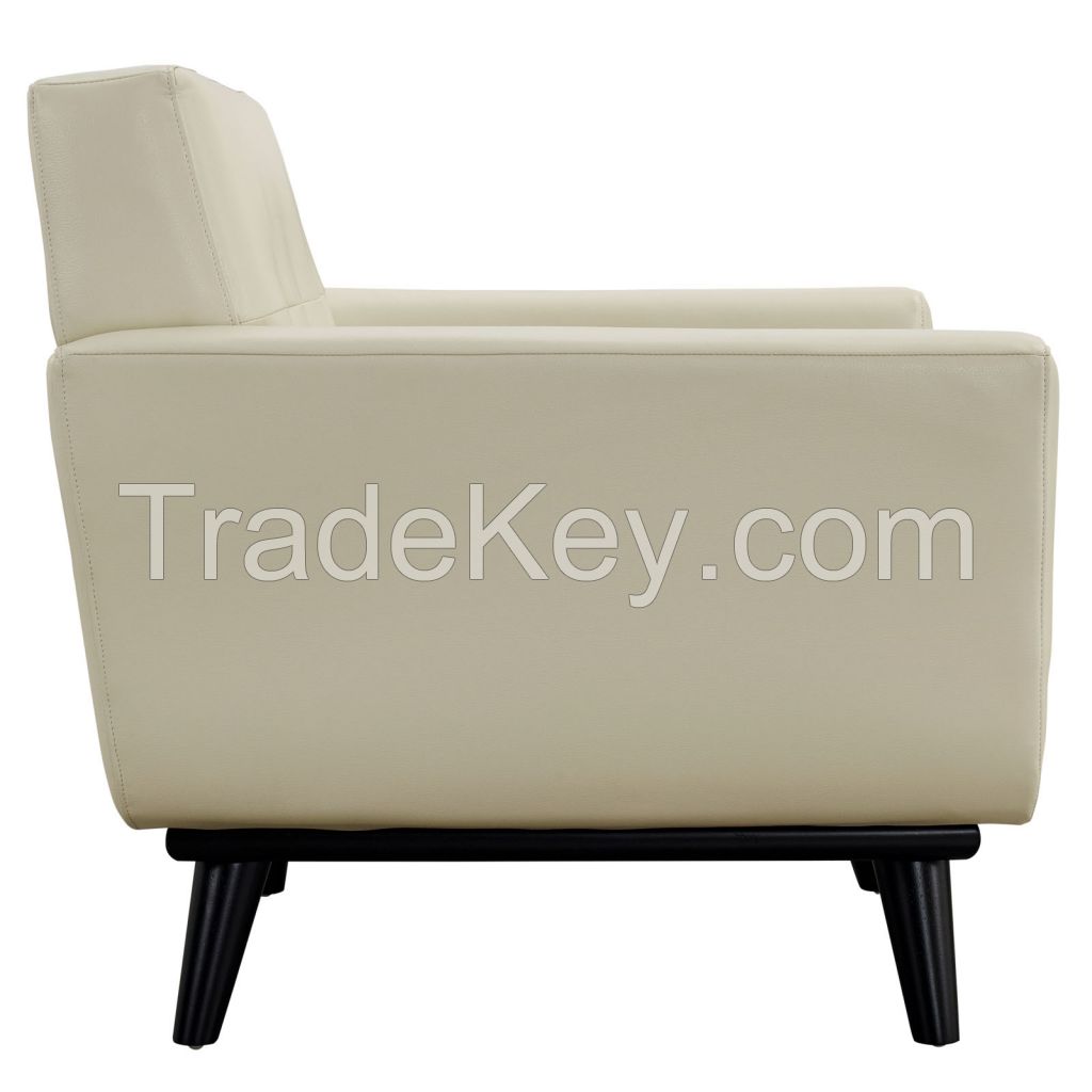 French Style Bonded Leather Armchair