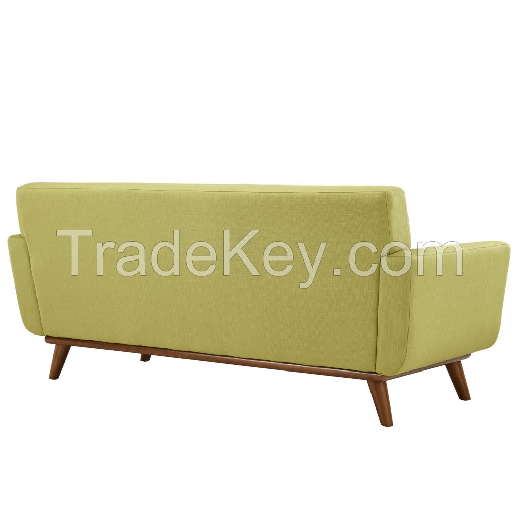 Modern Wooden Upholstery Loveseat