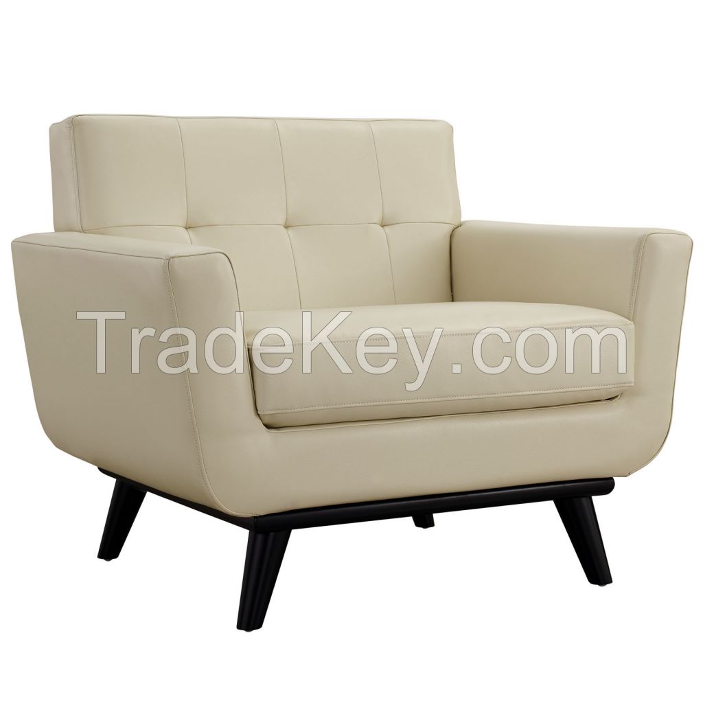 French Style Bonded Leather Armchair