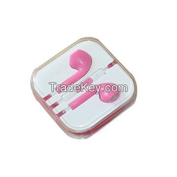Earphones for iPhone, with Mic/Volume Control, 8 Colors, Crystal Box Package, Wholesales, Small MOQ