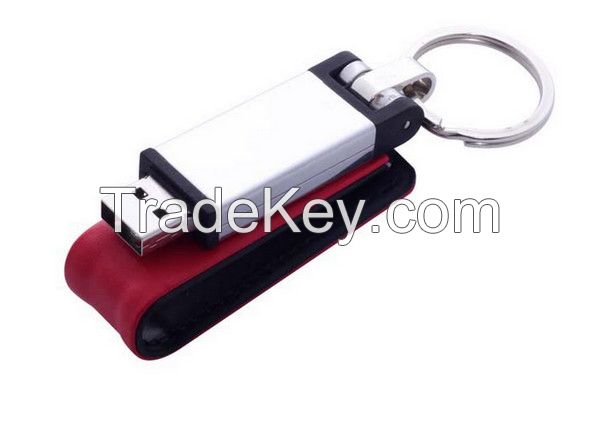 16G 32GB Leather Metal USB 2.0 Foldable Flash Stick Memory Drive Data Storage Thumb
