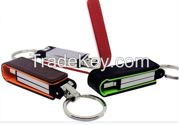 Cool USB High Speed Flash Memory Stick High Quality PU Leather USB Drive Disk