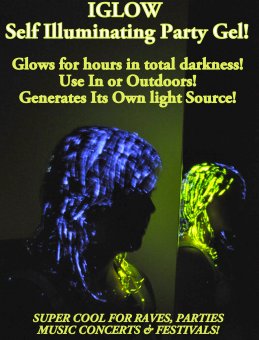 Glow in the Dark Party Hairgel iGlow USA. Distributors wanted 2011