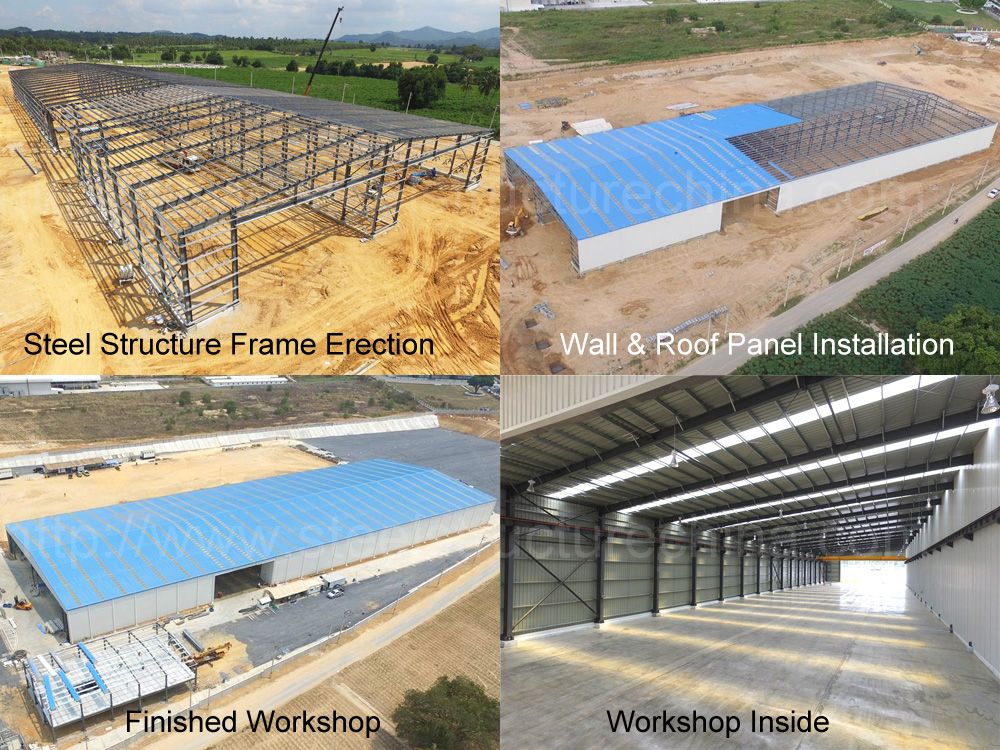 Prefabricated Steel Structure Workshop in Thailand