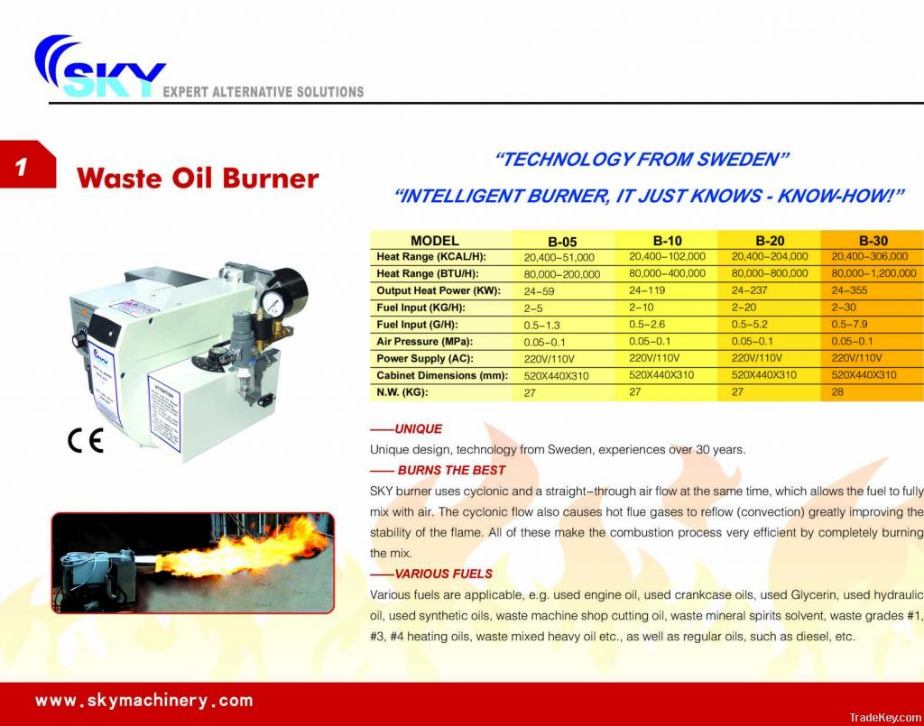 waste oil burner with CE