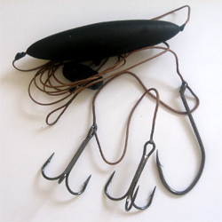 Cat Fish Rig-one single hook 10/0 and two treble hooks 6/