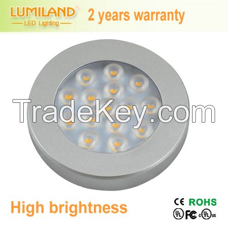 Great Sale UL and CE approved high lumen COB round LED Cabinet Light 20721B