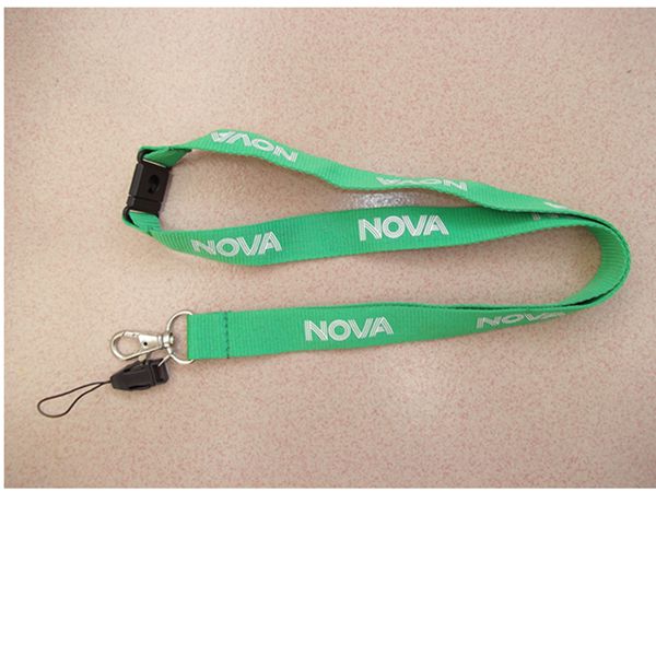 Economic polyester badge lanyards, China factory cheap simple flat polyester neck lanyards