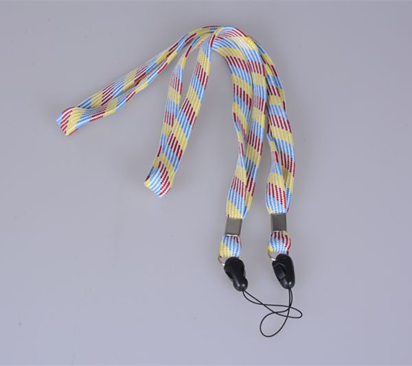 Polyester tubular lanyards for cell phone hanging, tubular strap with mobile phone string, 