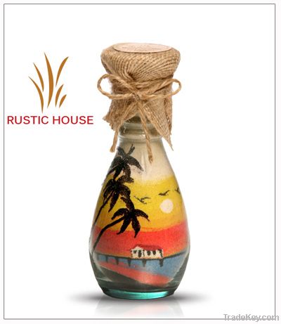 Rustic House glass Sand Bottles