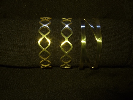 Gold Bangle triplet set