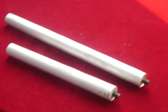 Extruded magnesium rods with M8 screw thread