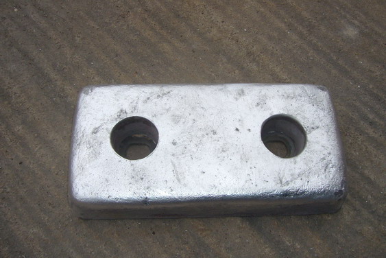 sacrificial magnesium anodes for hull