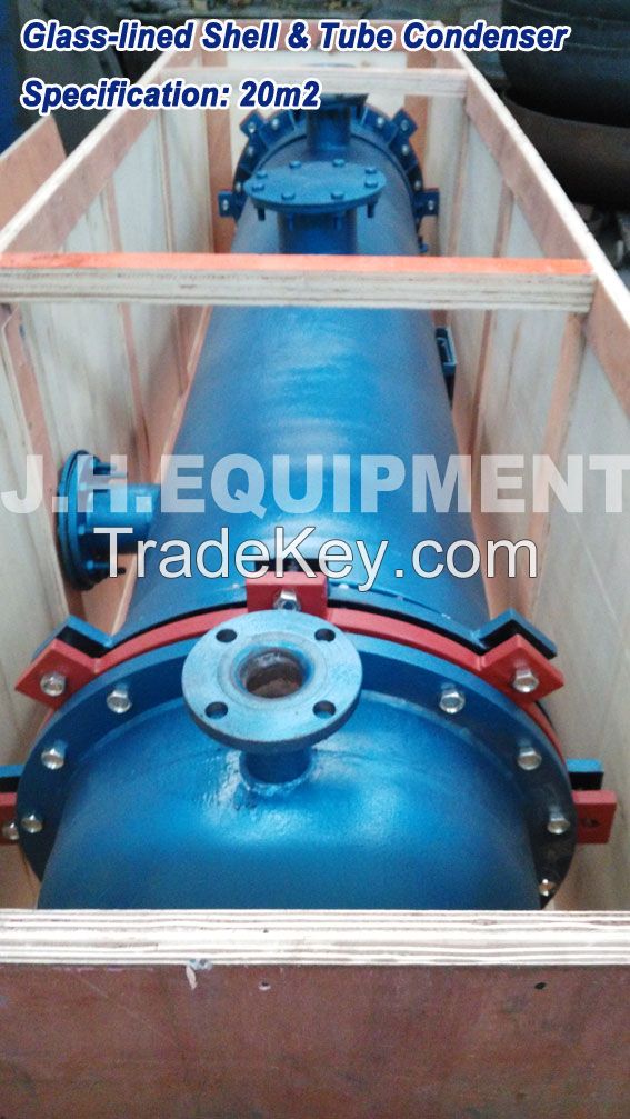 glass lined shell and tube condenser, DP type glass lined condenser