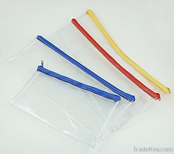 Transparent plastic pvc zipper bag