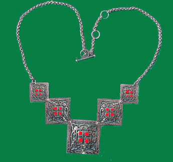 Mandala Design Sterling Silver Necklace