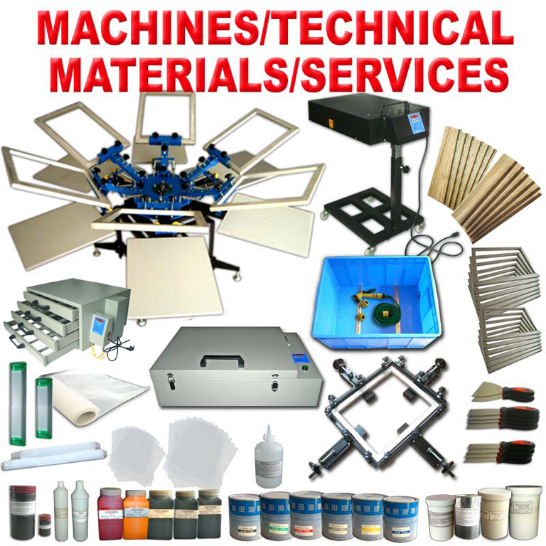 Screen Printing Machine and Chemicals