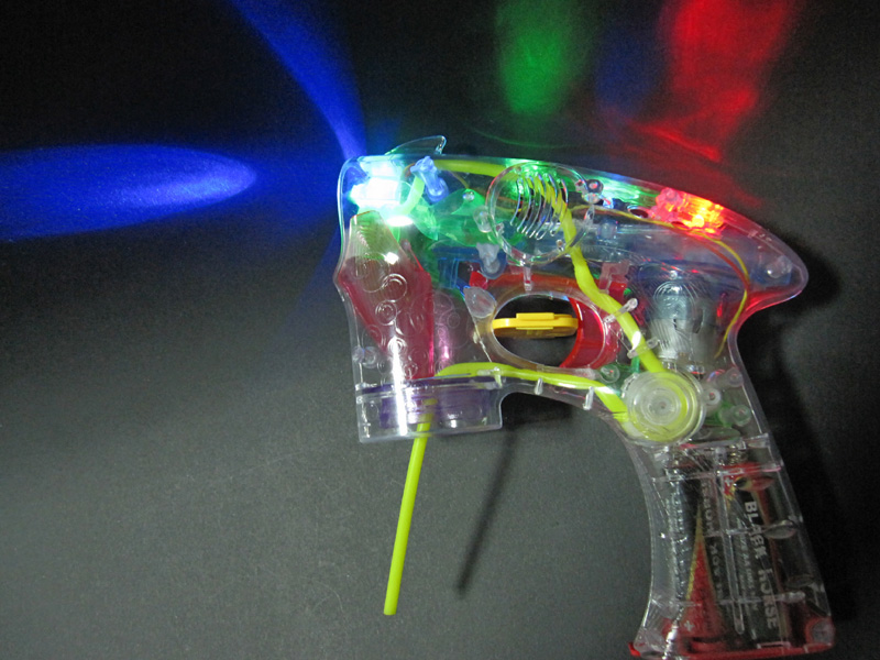 flashing & music bubble gun