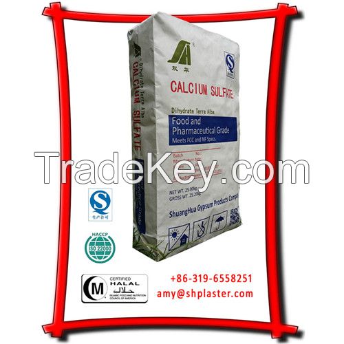 food additive gypsum powder calcium sulfate