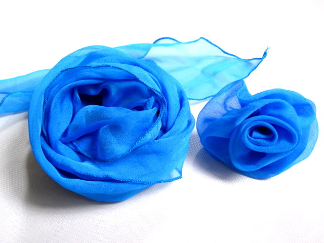 Chiffon Scarf with Rose Brooch