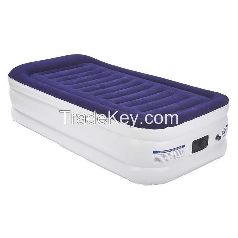 Luxury Queen Size Air Mattress Airbed With Built In Pump Raised Double High Queen Blow Up Bed For Home Camping Travel