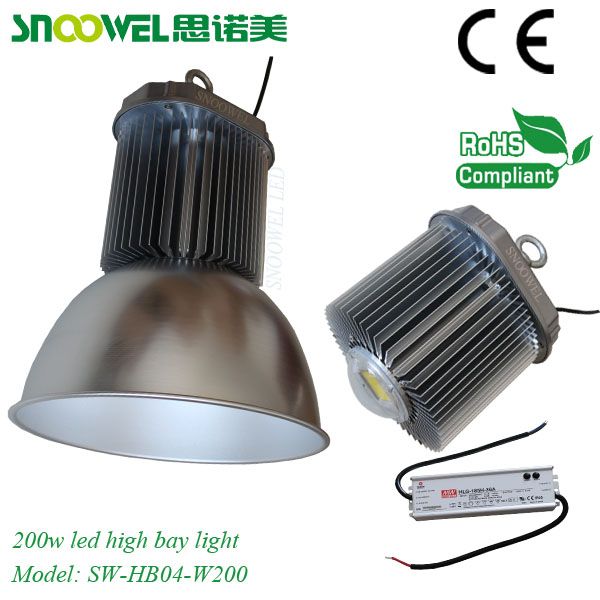 UL listed 200W led high bay light fixtures with Meanwell driver