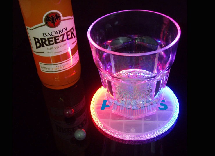 Led flashing coaster promotion gifts bar products