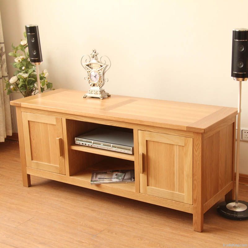 Solid oak TV unit