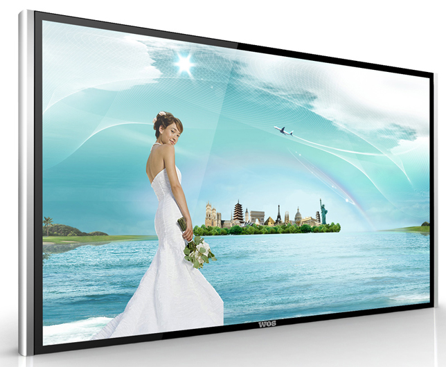 Wall-mounted LCD digital advertising display, 32" to 65"