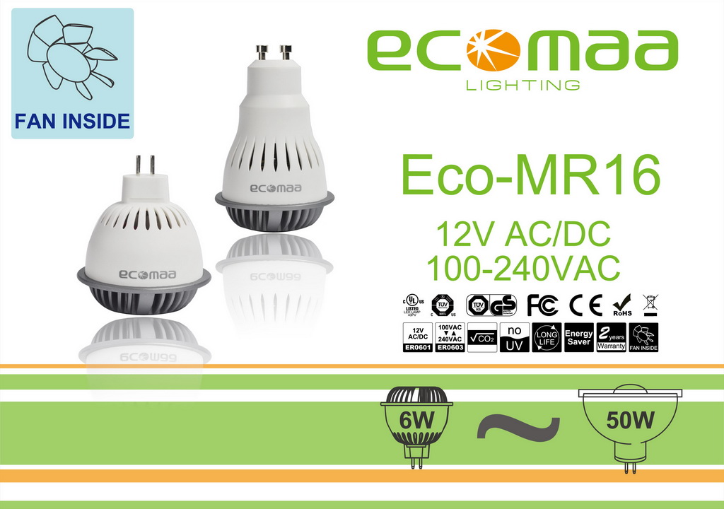 Eco-MR16 Series  6W&7W MR16 Lamp with Fan inside